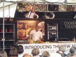 RB entertaining the crowd whilst focussing on the big issues like sustainability, local produce, and seasonality.